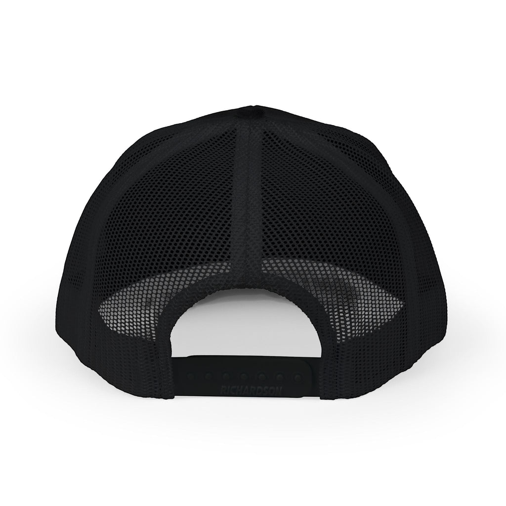 Ruff Part of Town black trucker cap with "WHERE UNDERDOGS BECOME LEGENDS" tagline and breathable mesh back.