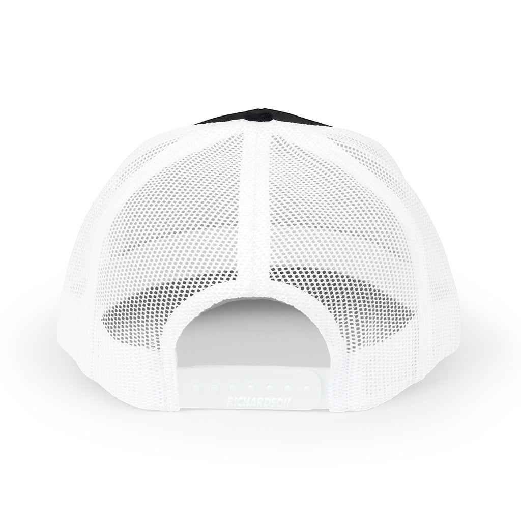 Ruff Part of Town black and white trucker cap with "WHERE UNDERDOGS BECOME LEGENDS" tagline and mesh back.
