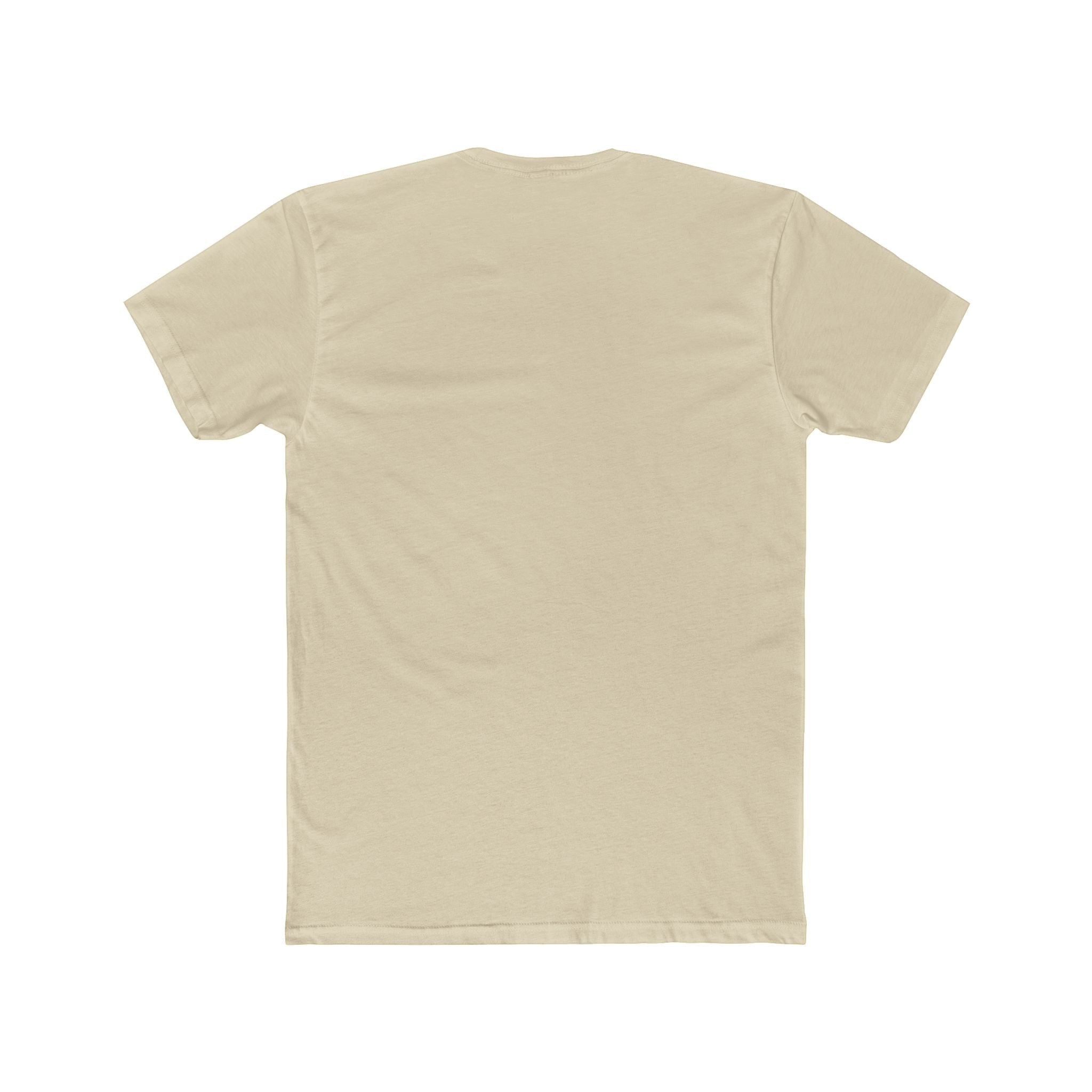 Ruff Part of Town beige 100% cotton crew neck t-shirt with dog logo graphic on sleeve