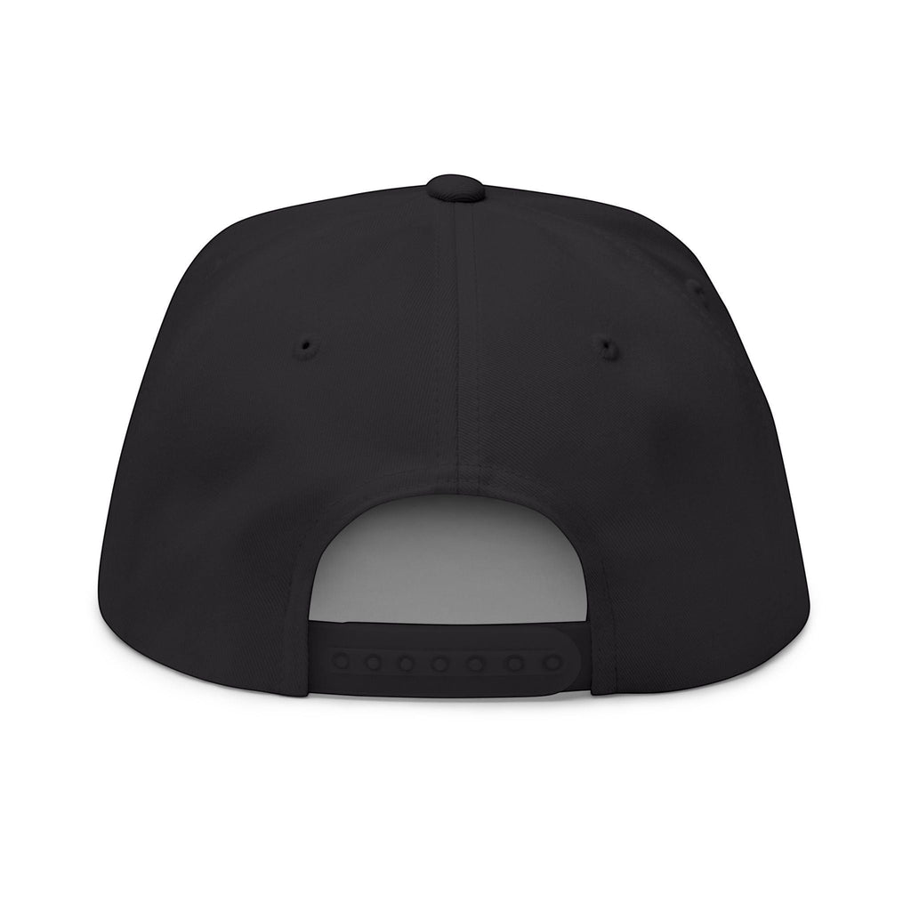 Ruff Part of Town black cotton twill flat bill cap with