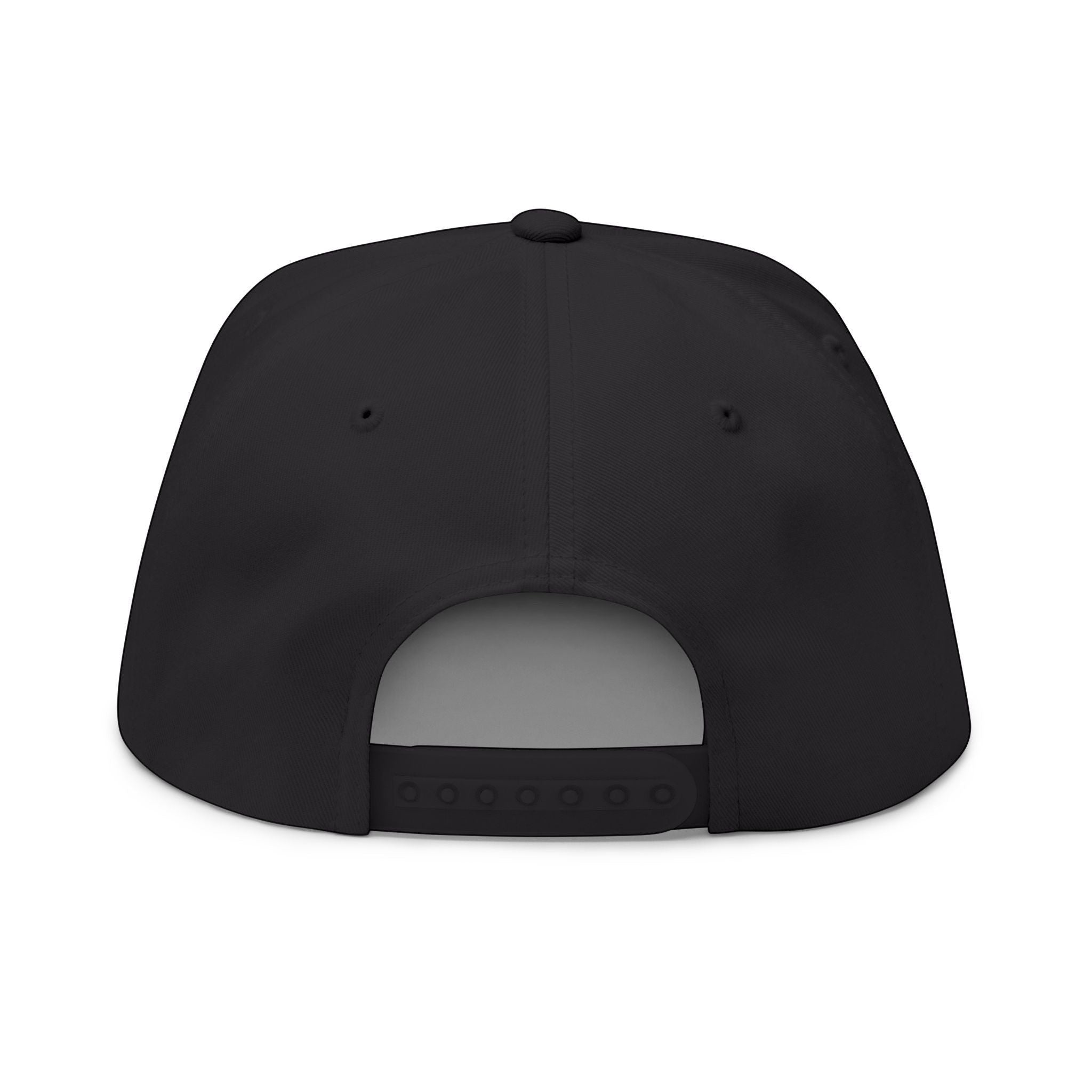 Ruff Part of Town black cotton twill flat bill cap with