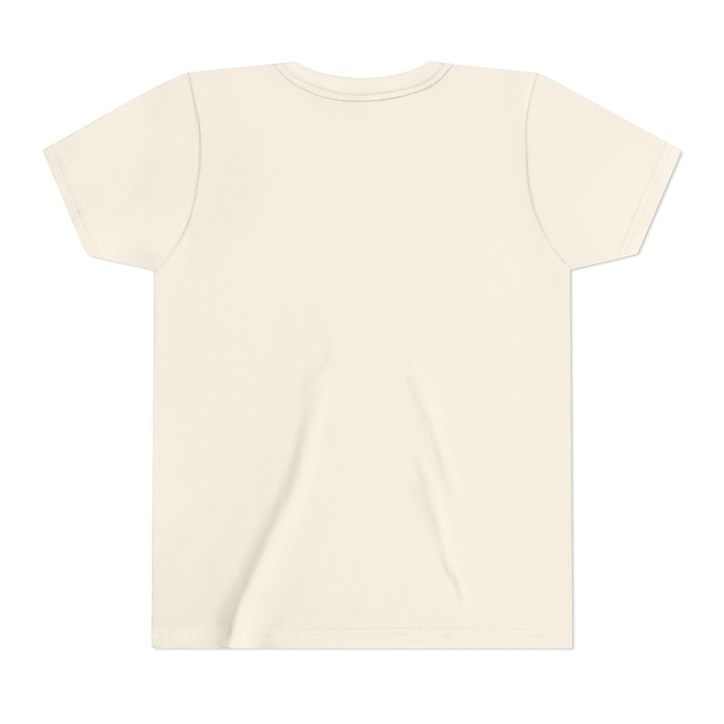Ruff Part of Town cream short sleeve youth t-shirt with crew neck and retail fit, made of 100% cotton.